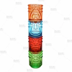 New 👏 BarMan Colored Tiki Stacking Tumblers (12oz) - Set Of 4 🔥 -Barman Sales Store 12oz colored tiki stacking tumblers all colors bpc 2 700x700
