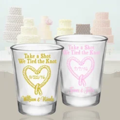 New 🛒 BarMan CUSTOMIZABLE - 1.75oz Clear Shot Glass - Tied The Knot 🔔 -Barman Sales Store 175oz clear tied the knot 2 700x700