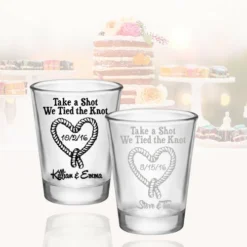 New 🛒 BarMan CUSTOMIZABLE - 1.75oz Clear Shot Glass - Tied The Knot 🔔 -Barman Sales Store 175oz clear tied the knot 3 700x700