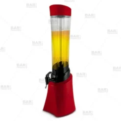 New ❤️ BarMan Beer Tower With Ice Tube - Red - 2.5 Liter 🎁