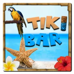 Deals 😉 BarMan 3.5in Square Foam Coaster - Tiki Beach Design 👏