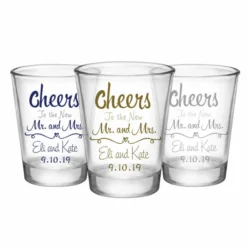Best Pirce ⌛ BarMan CUSTOMIZABLE - 1.75oz Clear Wedding Shot Glass - Cheers 🥰