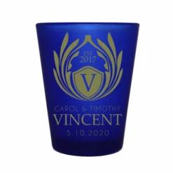 Cheap 👏 BarMan CUSTOMIZABLE - 1.5oz Blue Frosted Shot Glass - Crest 1 👏 -Barman Sales Store 5114 crest 2 blue fr web1 700x700
