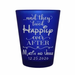Cheapest 🎉 BarMan CUSTOMIZABLE - 1.5oz Blue Frosted Shot Glass - Happily Ever After ⭐