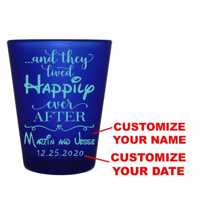 Cheapest 🎉 BarMan CUSTOMIZABLE - 1.5oz Blue Frosted Shot Glass - Happily Ever After ⭐ 2 Cheapest 🎉 BarMan CUSTOMIZABLE - 1.5oz Blue Frosted Shot Glass - Happily Ever After ⭐ - Image 2