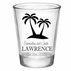 Best deal 🧨 BarMan CUSTOMIZABLE - 1.75oz Clear Wedding Shot Glass - Palm Trees 🧨 -Barman Sales Store 5114 palms web 700x700