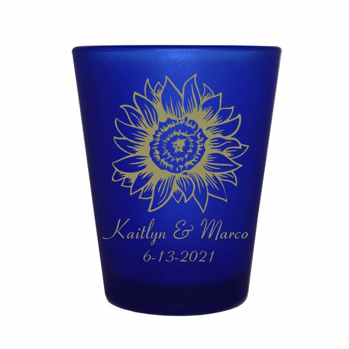 Deals ⭐ BarMan CUSTOMIZABLE - 1.5oz Blue Frosted Shot Glass - Sunflower 👏 3 Deals ⭐ BarMan CUSTOMIZABLE - 1.5oz Blue Frosted Shot Glass - Sunflower 👏 - Image 3
