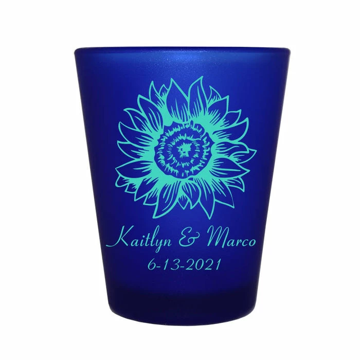 Deals ⭐ BarMan CUSTOMIZABLE - 1.5oz Blue Frosted Shot Glass - Sunflower 👏 1 Deals ⭐ BarMan CUSTOMIZABLE - 1.5oz Blue Frosted Shot Glass - Sunflower 👏