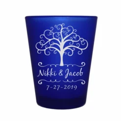 Best Sale 🎉 BarMan CUSTOMIZABLE - 1.5oz Blue Frosted Shot Glass - Tree Of Life 🤩