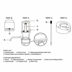 Flash Sale ⭐ BarMan Aervana Original Electric Wine Aerator 😀 -Barman Sales Store Aervana Original Assembly 700x700