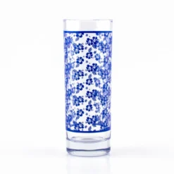 Top 10 😍 BarMan BarConic® Collins Glass - Blue Hibiscus Pattern - 9.5 Ounce 🔥