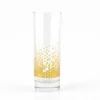 Outlet 😉 BarMan BarConic® Collins Glass - Gold Geometric Pattern - 9.5 Ounce 🔥