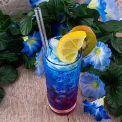 Top 10 😍 BarMan BarConic® Collins Glass - Blue Hibiscus Pattern - 9.5 Ounce 🔥 -Barman Sales Store Barconic blue hibiscus pattern scene2 700x700
