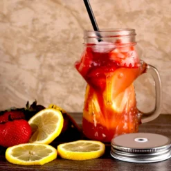 Hot Sale ❤️ BarMan BarConic® Fox Mason Jar With Handle - 16 Ounce 💯 -Barman Sales Store Barconic fox masonjar 16oz 6 700x700