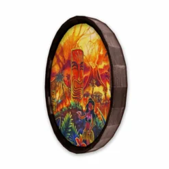 Best deal 🥰 BarMan Lucky Tiki Wood Barrel Top Sign/Clock 😀 -Barman Sales Store BarrelTop SideAngledView BT KC BARR CB LUCKY 700x700