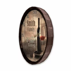 Cheap ๐ BarMan Custom Wood Barrel Top Clock โ Free Wine Tasting ๐ 7 Cheap ๐ BarMan Custom Wood Barrel Top Clock โ Free Wine Tasting ๐ -Barman Sales Store BarrelTop SideAngledView LG BARR CLOCK FREE WINE 700x700