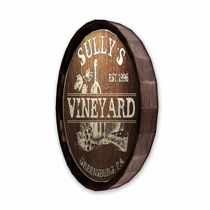 Budget ๐ BarMan Custom Wood Barrel Top Sign โ Vineyard โญ 4 Budget ๐ BarMan Custom Wood Barrel Top Sign โ Vineyard โญ - Image 4