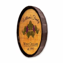 Budget ✔️ BarMan Wine Cellar Barrel Top Tavern Sign 👍 -Barman Sales Store BarrelTop SideAngledView LG BT KC BARR SIGN WNCEL 700x700