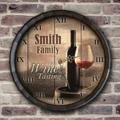 Cheap ๐ BarMan Custom Wood Barrel Top Clock โ Free Wine Tasting ๐ 6 Cheap ๐ BarMan Custom Wood Barrel Top Clock โ Free Wine Tasting ๐ -Barman Sales Store BarrelTop StraightFlatView LG BARR CLOCK FREE WINE 700x700
