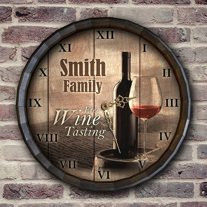 Cheap ๐ BarMan Custom Wood Barrel Top Clock โ Free Wine Tasting ๐ 3 Cheap ๐ BarMan Custom Wood Barrel Top Clock โ Free Wine Tasting ๐ - Image 3