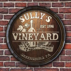 Budget ๐ BarMan Custom Wood Barrel Top Sign โ Vineyard โญ 6 Budget ๐ BarMan Custom Wood Barrel Top Sign โ Vineyard โญ -Barman Sales Store BarrelTop StraightFlatView LG BT KC BARR SIGN VINE 700x700