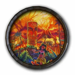 Best deal 🥰 BarMan Lucky Tiki Wood Barrel Top Sign/Clock 😀 -Barman Sales Store BarrelTop StraightFlatView 0006 BT KC BARR CB LUCKY 700x700