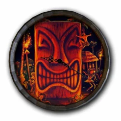 Top 10 🤩 BarMan Midnight Sun Wood Barrel Top Sign/Clock 🧨 -Barman Sales Store BarrelTop StraightFlatView 0011 BT KC BARR CB MSUNwithClock 700x700