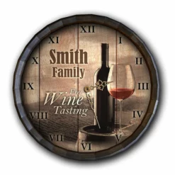 Cheap 👍 BarMan Custom Wood Barrel Top Clock – Free Wine Tasting 😉
