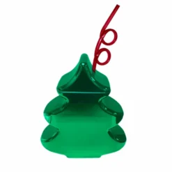Best Pirce 🌟 BarMan 🎅 Christmas Tree Cup With Lid And Straw - 24 Oz. 🎁