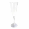 Budget 🎉 BarMan LED Champagne Glass White Stem - 7 Oz 🔔