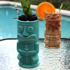 Best deal 🛒 BarMan BarConic® Tiki Drinkware - Teal Stone God - 15 Oz. ❤️ -Barman Sales Store DW TIKI STONE T 3 700x700