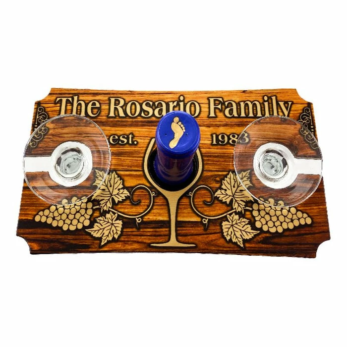 Cheap 🧨 BarMan CUSTOMIZABLE WOOD WINE GLASS CADDY - FAMILY RUSTIC WOOD ⭐ 4 Cheap 🧨 BarMan CUSTOMIZABLE WOOD WINE GLASS CADDY - FAMILY RUSTIC WOOD ⭐ - Image 4