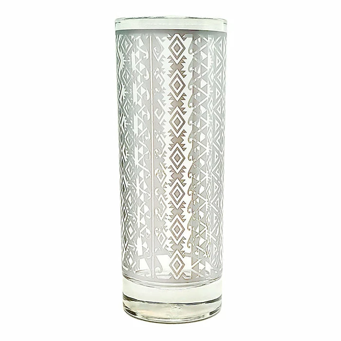 Budget 😍 BarMan BarConic® Collins Glass - Silver Aztec Pattern - 9.5 Ounce 🎉 1 Budget 😍 BarMan BarConic® Collins Glass - Silver Aztec Pattern - 9.5 Ounce 🎉
