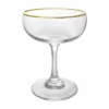 Promo 🥰 BarMan BarConic® 7 Oz Gold Rimmed Coupe Cocktail Glass 🔔