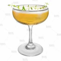 Hot Sale 🌟 BarMan BarConic® Glassware - Silver Rimmed Coupe Cocktail Glass - 7 Oz 🎁 -Barman Sales Store barconic 7oz silver rimmed coupe cocktail glass bpc 1 700x700