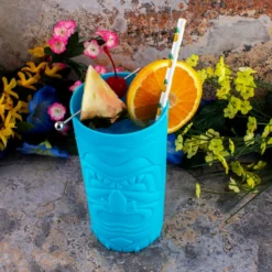 Top 10 ✨ BarMan BarConic® Blue Plastic Tiki Cup - 26 Ounce - Extra Large 🔔 -Barman Sales Store barconic blue tiki scene2 700x700