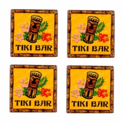 Hot Sale 🔥 BarMan BarConic® Ceramic Tiki Coaster Set - 4 Pack 👏