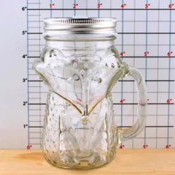 Hot Sale ❤️ BarMan BarConic® Fox Mason Jar With Handle - 16 Ounce 💯 -Barman Sales Store barconic fox masonjar 16oz measurment 700x700