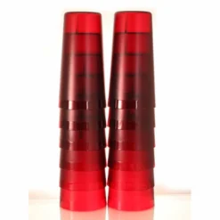 Coupon 🎁 BarMan BarConic® Red Stackable Pebbled Tumblers - 12 Pack 😉 -Barman Sales Store barconic red stackable pebbled glasses stacked 700x700