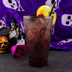 Best Sale 🛒 BarMan BarConic® Plastic Skull Cup - Smoke - 20 Ounce ⌛ -Barman Sales Store barconic smoked skull cup scene1 700x700