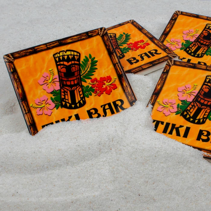 Hot Sale 🔥 BarMan BarConic® Ceramic Tiki Coaster Set - 4 Pack 👏 4 Hot Sale 🔥 BarMan BarConic® Ceramic Tiki Coaster Set - 4 Pack 👏 - Image 4