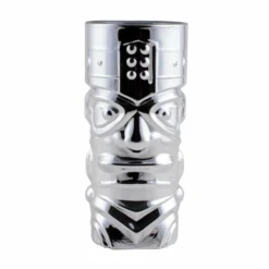 Hot Sale 😉 BarMan BarConic® Metal Plated Tiki Glass - 15 Ounce - (Color Options) 🤩 -Barman Sales Store barconic tiki glass silver clean 700x700