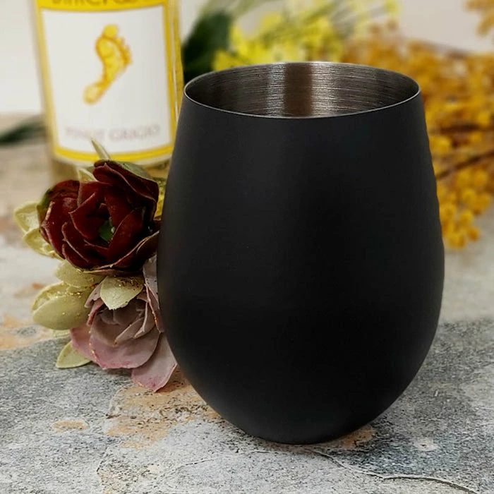 Promo 🤩 BarMan Stemless Stainless Steel Wine Glass - Matte Black - 17 Oz. 🤩 2 Promo 🤩 BarMan Stemless Stainless Steel Wine Glass - Matte Black - 17 Oz. 🤩 - Image 2