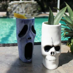 Best Pirce ❤️ BarMan BarConic® Tiki Drinkware - Ghost - 15 Ounce 🥰 -Barman Sales Store bones ghost tall tiki glass mugs 700x700