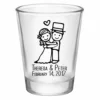 Budget 🎁 BarMan CUSTOMIZABLE - 1.75oz Clear Shot Glass - Cute Bride And Groom ⭐