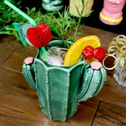 Best Pirce 🥰 BarMan BarConic ® Tiki Mug - Cactus W/ Lid - 15 Ounce 🎉 -Barman Sales Store cactus tiki mug bpc 5 700x700