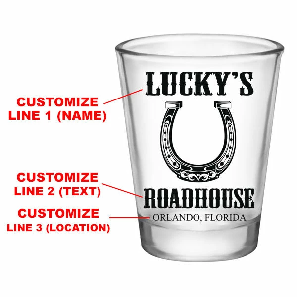 New 🔥 BarMan CUSTOMIZABLE - 1.75oz Clear Shot Glass - Horseshoe 🥰 2 New 🔥 BarMan CUSTOMIZABLE - 1.75oz Clear Shot Glass - Horseshoe 🥰 - Image 2