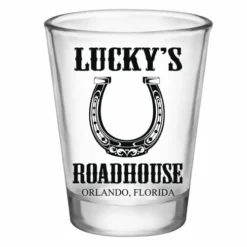 New 🔥 BarMan CUSTOMIZABLE - 1.75oz Clear Shot Glass - Horseshoe 🥰