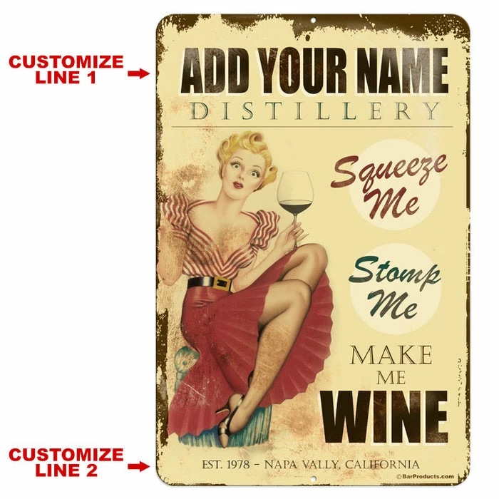 Wholesale ๐ BarMan CUSTOMIZABLE Vintage Metal Bar Sign - 12" X 18" - Wine Distillery โ 2 Wholesale ๐ BarMan CUSTOMIZABLE Vintage Metal Bar Sign - 12" X 18" - Wine Distillery โ - Image 2