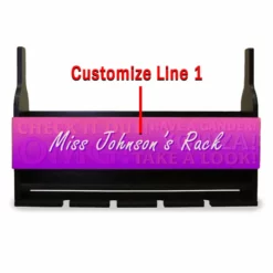 Outlet 🤩 BarMan CUSTOMIZABLE Wall Mounted Wine Bottle & Glass Hanging Shelf W/ Fun Pink Plaque 😉 10 Outlet 🤩 BarMan CUSTOMIZABLE Wall Mounted Wine Bottle & Glass Hanging Shelf W/ Fun Pink Plaque 😉 -Barman Sales Store customizable mounted wine glass hanging shelf front miss customize 1 line 700x700